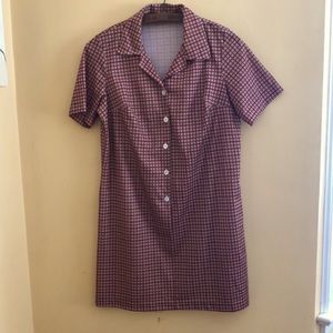 Vintage checkered shirt dress sz S